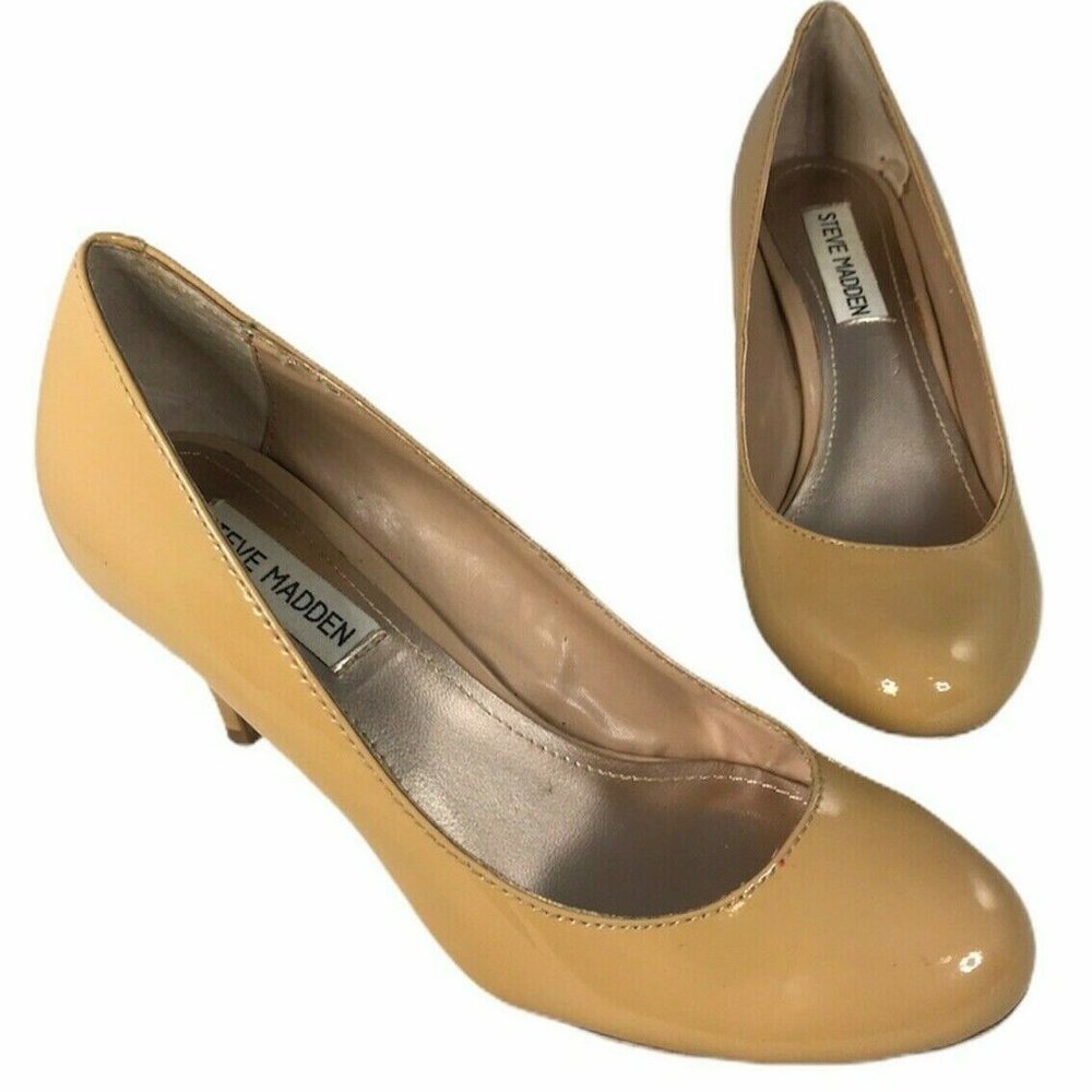 Steve Madden Ulltra 6.5M Womens Tan Patent Leather